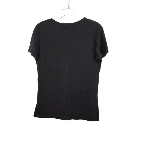 Nike V-Neck New Orleans Saints Fitted T-Shirt Women Size L Black Short Sleeve - Picture 6 of 8